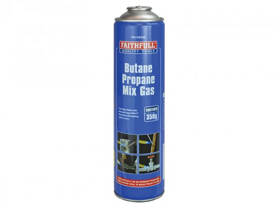 Faithfull Butane Propane Mix Gas Cartridge 350g