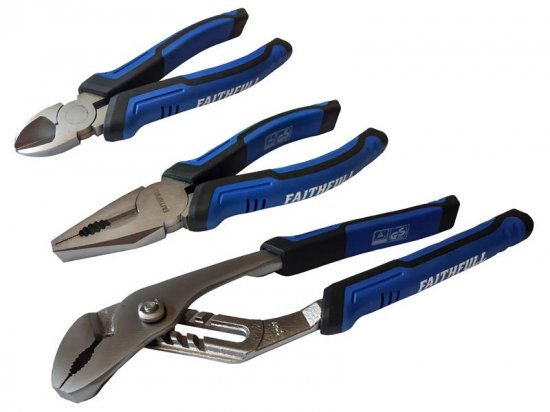 Faithfull Soft Grip Pliers Set (3 Piece)