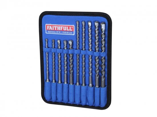 Faithfull SDS Plus Drill Bit Set 10 Piece