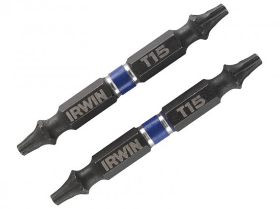 Irwin Impact Double-Ended Screwdriver Bits TORX TX15 60mm (Pack 2)