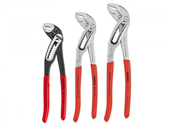 Knipex Alligator Water Pump Pliers Set of 3 (180mm 250mm & 300mm)