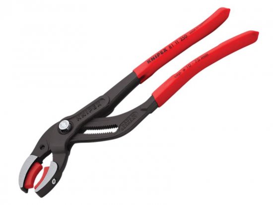 Knipex Plastic Pipe Grip Pliers Plastic Jaws Black 250mm - 75mm Capacity