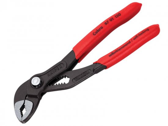 Knipex Cobra Water Pump Pliers PVC Grip 150mm - 30mm Capacity