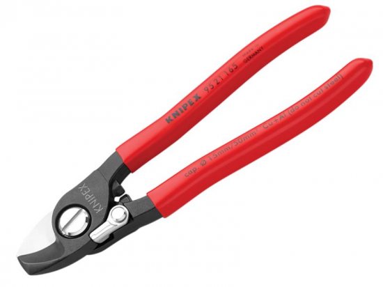 Knipex Cable Shears with Return Spring PVC Grip 160mm (6.1/4in)