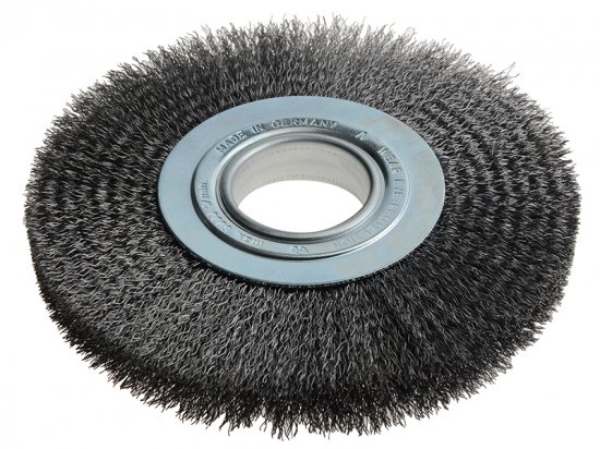 Lessmann Wheel Brush D200mm x W24-27 x 50 Bore Set 3 Steel Wire 0.35