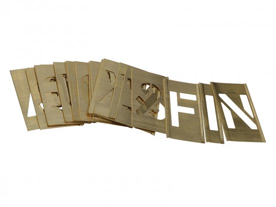 Stencils Set of Brass Interlocking Stencils - Letters 2in