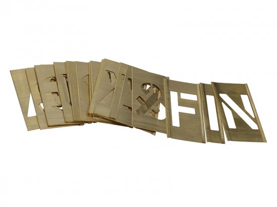 Stencils Set of Brass Interlocking Stencils - Letters 1in