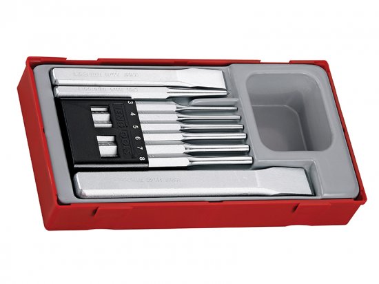 Teng TTPC09 Punch & Chisel Set, 9 Piece