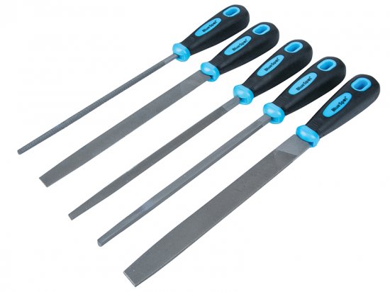 BlueSpot Tools Soft Grip Handled File Set 5 Piece