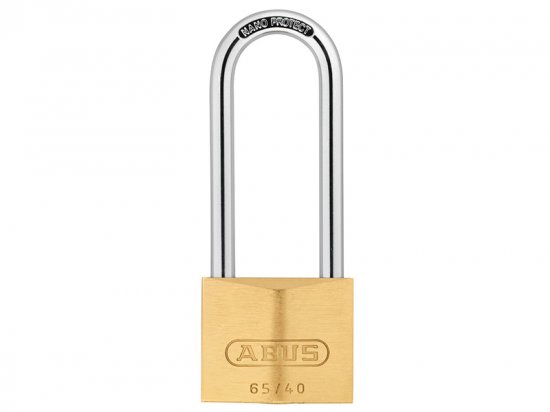 Abus 65/40mm Brass Padlock 63mm Long Shackle