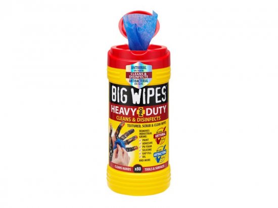 Big Wipes Heavy-Duty Pro+ Antiviral Wipes (Tub 80)