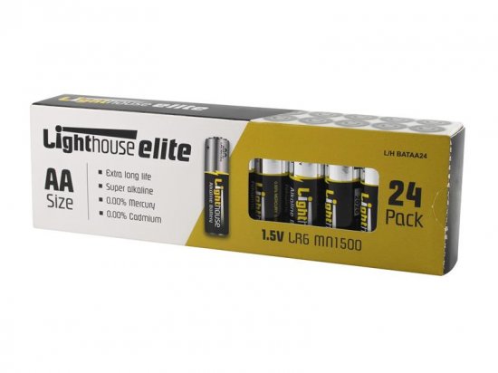 Lighthouse AA LR6 Alkaline Batteries 2400 mAh (Pack 24)