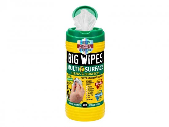 Big Wipes Multi-Surface Bio Pro+ Antiviral Wipes (Tub 80)