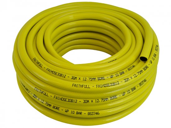 Faithfull Heavy-Duty Reinforced Builder's Hose 30m 12.5mm (1/2in) Diameter