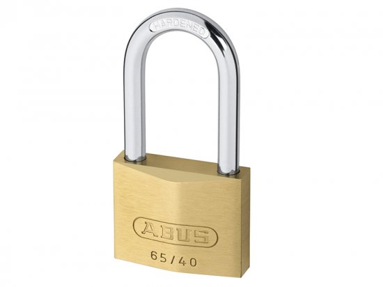 Abus 65/40mm Brass Padlock 40mm Long Shackle