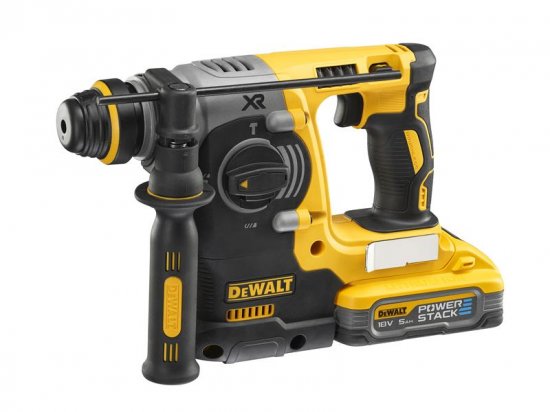 DeWalt XR BL SDS Plus 3 Mode Hammer 18V 2x5.0Ah POWERSTACK Li-ion