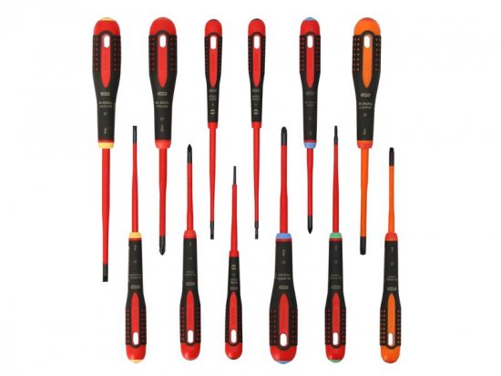 Bahco BE-9878SL ERGO Slim VDE Insulated Screwdriver Set 12 Piece