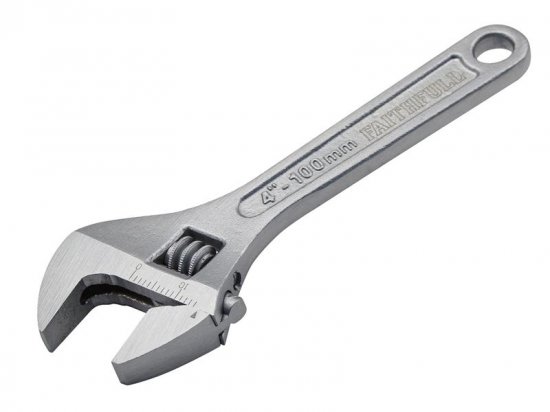 Faithfull Chrome Adjustable Spanner 100mm (4in)