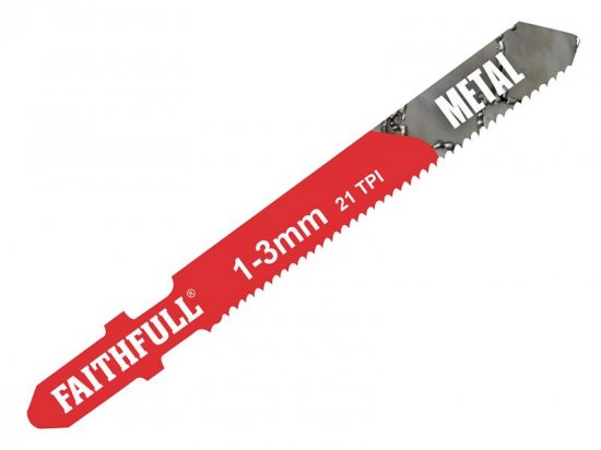 Faithfull 8009-HSS Metal Cutting Jigsaw Blades Pack of 5 T118A