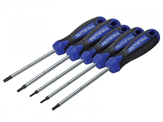 Faithfull Star (Torx) Head Screwdriver Set 5 Piece