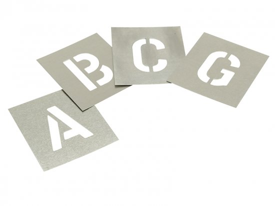 Stencils Set of Zinc Stencils - Letters 2in Walleted