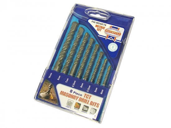 Faithfull Standard Masonry Drill Set 8 Piece 4-10mm