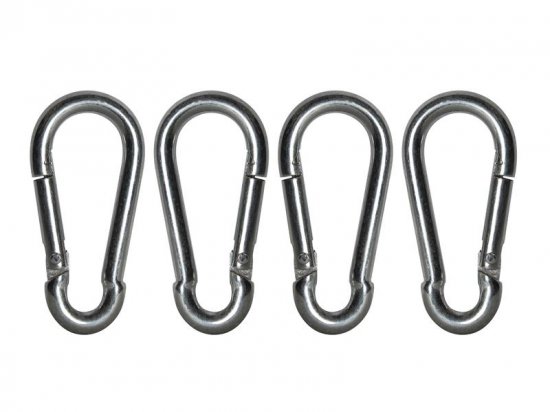 Faithfull Fire Brigade Snap Hook 6mm Zinc Plated (Pack of 4)