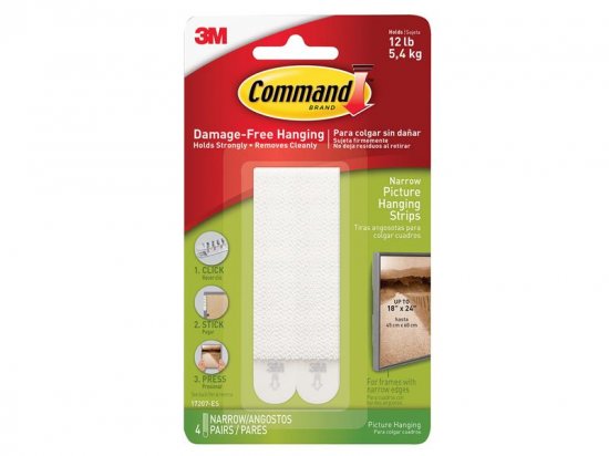 Command Narrow Picture Hanging Strips (Pack of 4)