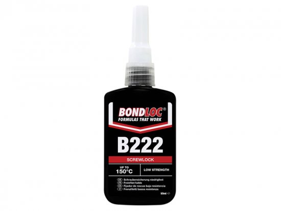 Bondloc B222 Screwlock Low Strength Threadlocker 50ml