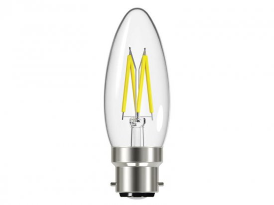 Energizer LED BC (B22) Candle Filament Non-Dimmable Bulb Warm White 250lm 2.3W