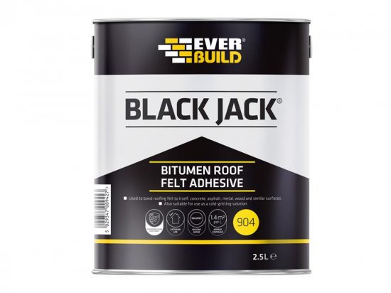 Everbuild Black Jack 904 Bitumen Roof Felt Adhesive 2.5 litre