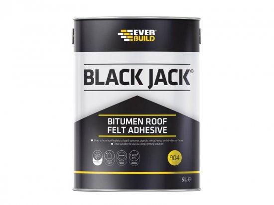 Everbuild Black Jack 904 Bitumen Roof Felt Adhesive 5 litre