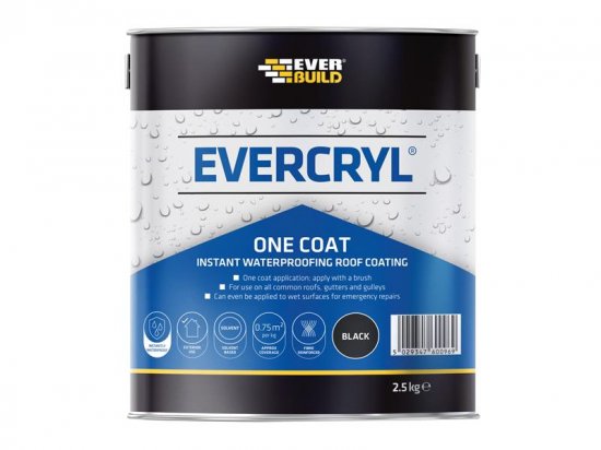 Everbuild EVERCRYL One Coat Black 2.5kg