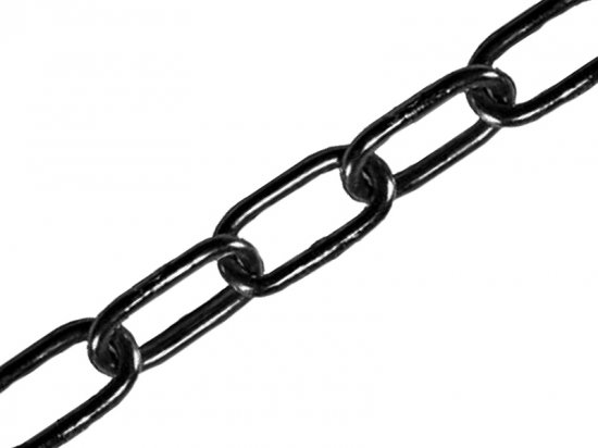 Faithfull Black Japanned Chain 4.0mm x 2.5m - Max. Load 120kg