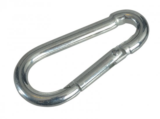 Faithfull Fire Brigade Snap Hook 4mm Zinc Plated (Pack of 4)