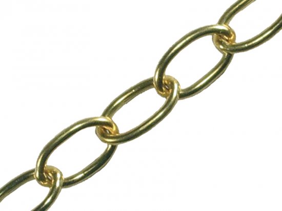 Faithfull Oval Chain 1.8mm x 10m Polished Brass