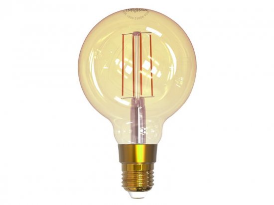 Link2Home Wi-Fi LED ES (E27) Balloon Filament Dimmable Bulb White 470lm 5.5W