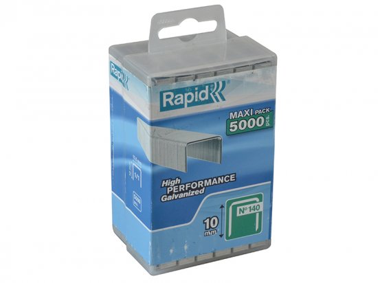 Rapid 140/10 10mm Galvanised Staples (Pack of 5000)