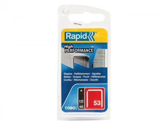 Rapid 53/10B 10mm Galvanised Staples (Pack of 1080)