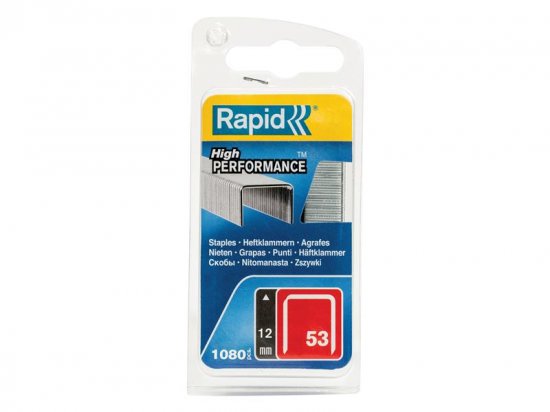 Rapid 53/12B 12mm Galvanised Staples (Pack of 1080)