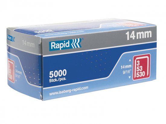 Rapid 53/14B 14mm Galvanised Staples (Box of 5000)