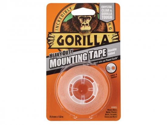 Gorilla Glue Gorilla Heavy-Duty Mounting Tape 25.4mm x 1.52m Crystal Clear