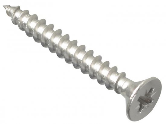 ForgeFix Multi-Purpose Pozi Compatible Screw CSK ST S/Steel 5.0 x 40mm (Box of 200)