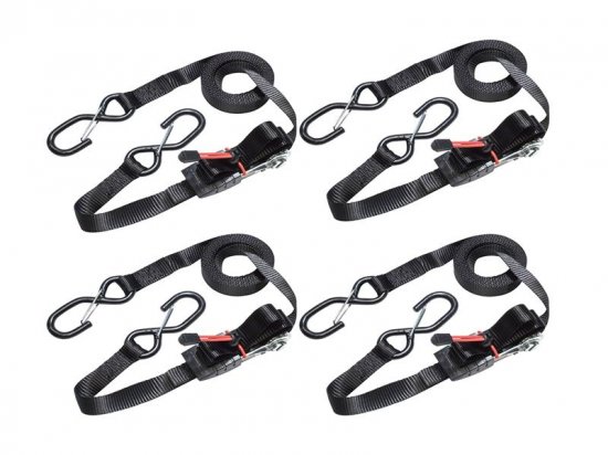 Master Lock Ratchet Tie-Down S-Hooks 4.25m 4 Piece