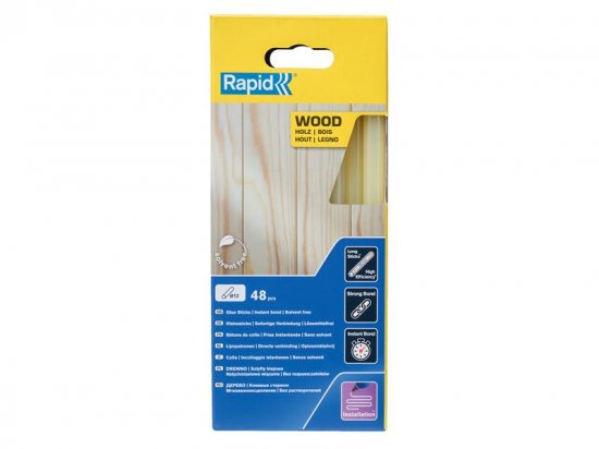 Rapid Wood Glue Sticks 12 x 190mm (Pack of 48)