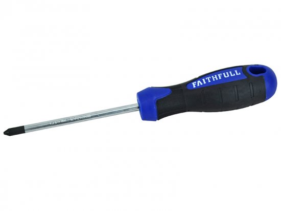 Faithfull Soft Grip Screwdriver Phillips Tip PH2 x 100mm