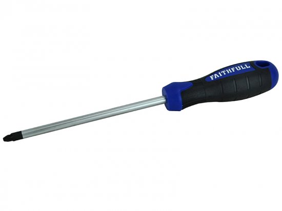 Faithfull Pozidriv Soft Grip Screwdriver PZ3 x 150mm