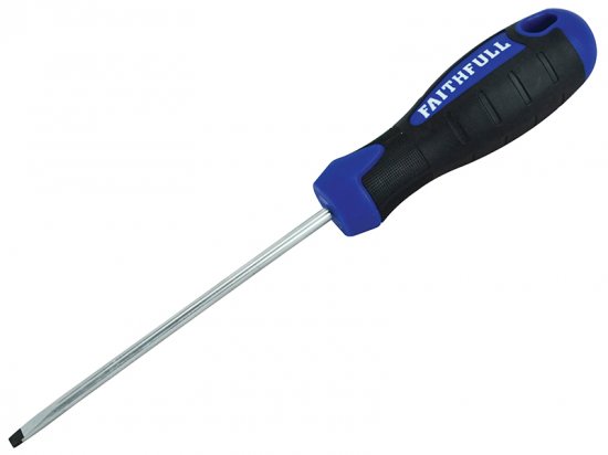 Faithfull Soft Grip Screwdriver Parallel Slotted Tip 4.0 x 100mm