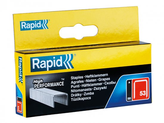 Rapid 53/14B 14mm Galvanised Staples Pack of 2500 Boxed