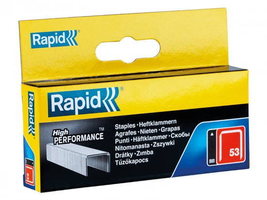 Rapid 53/12B 12mm Galvanised Staples Pack of 2500 Boxed